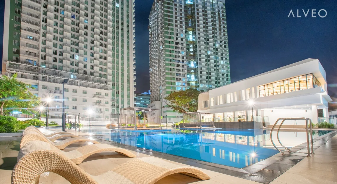 Pool at night